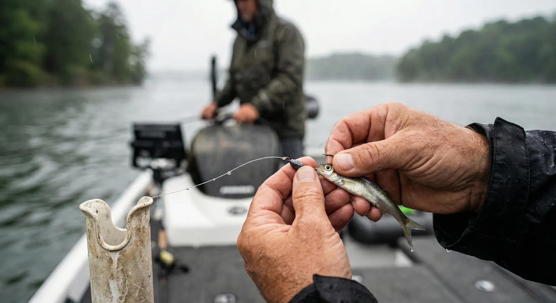 Live bait striper fishing on Lake Lanier