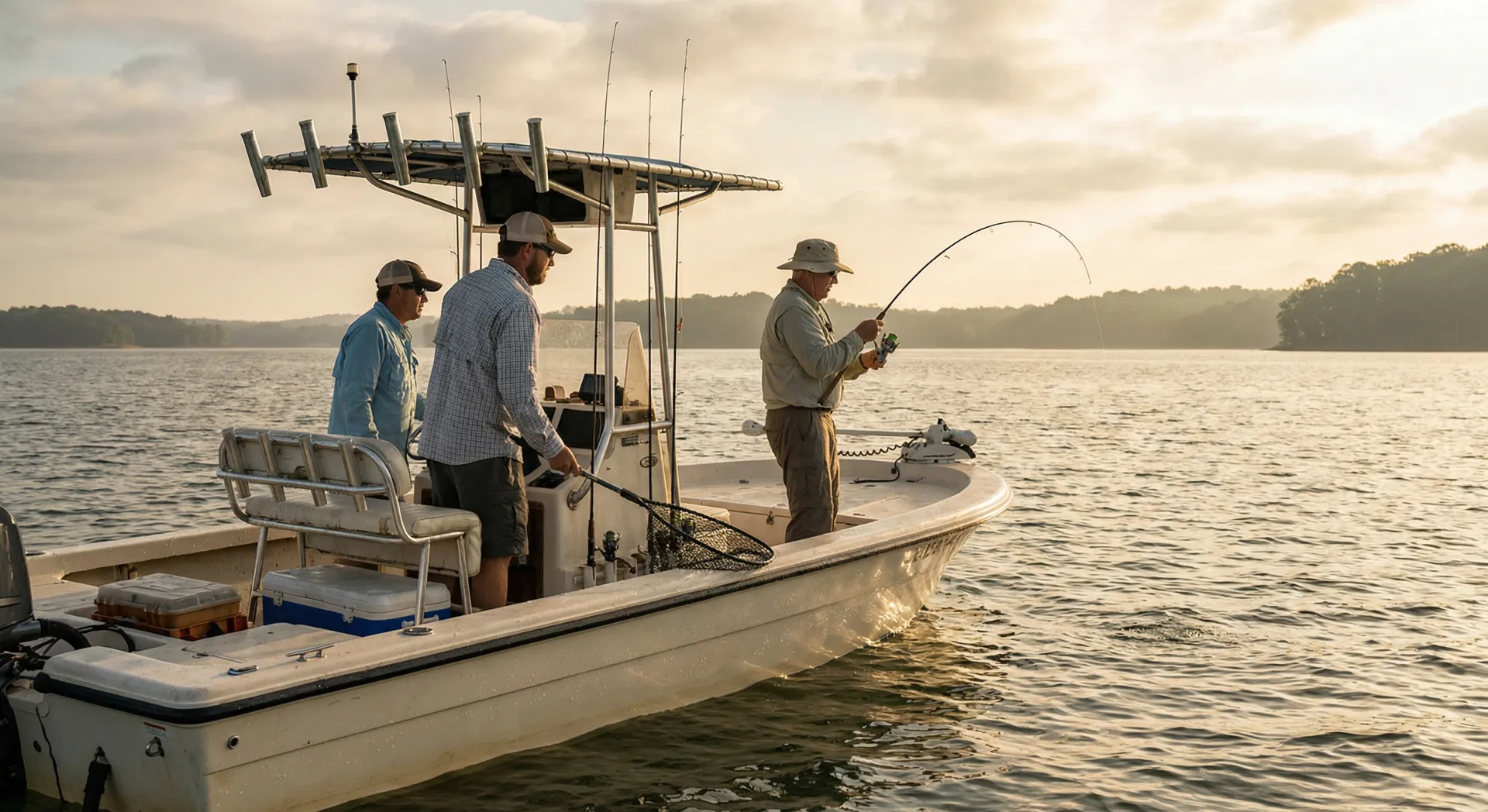 Summer striper fishing on Lake Lanier